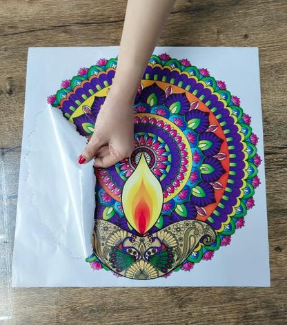 Diwali Rangoli Stickers Dipak