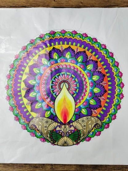 Diwali Rangoli Stickers Dipak